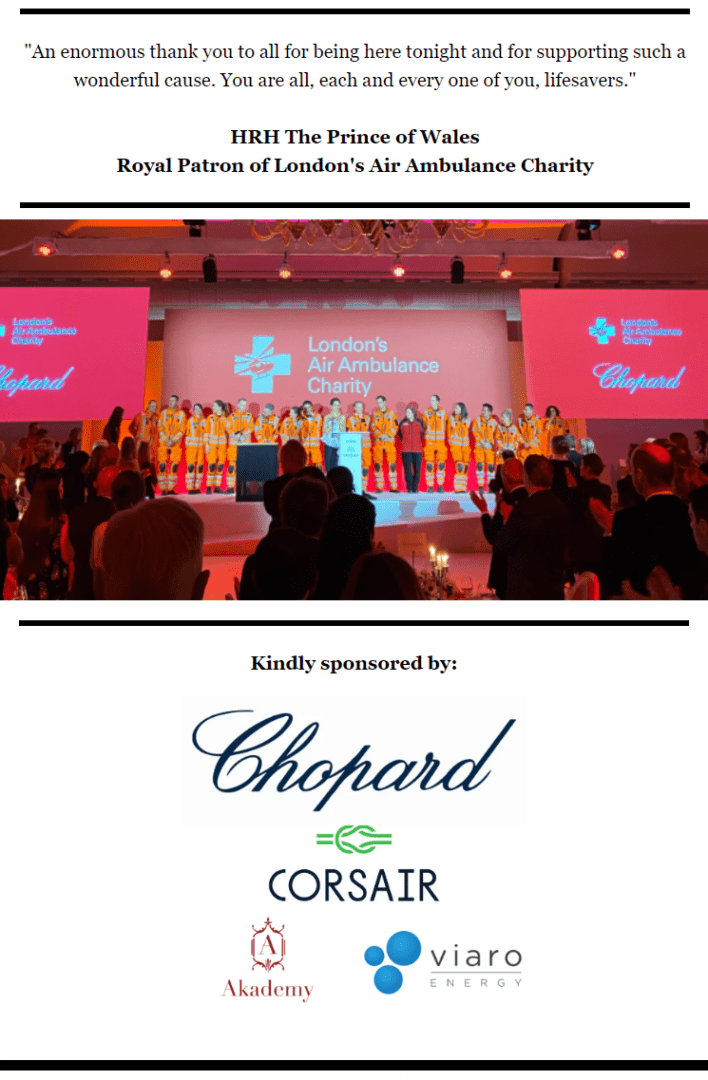 Viaro Attends London Air Ambulance Charity Gala - Rock Rose Energy